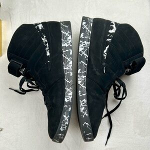 Fila Sneakers Hightops Black White Splatter Vulc 13 Mens Sz. 15